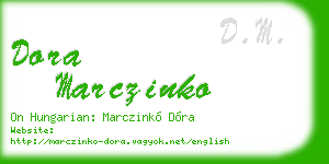 dora marczinko business card