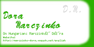 dora marczinko business card